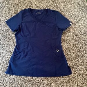 Navy blue scrub top. Cherokee infinity collection.